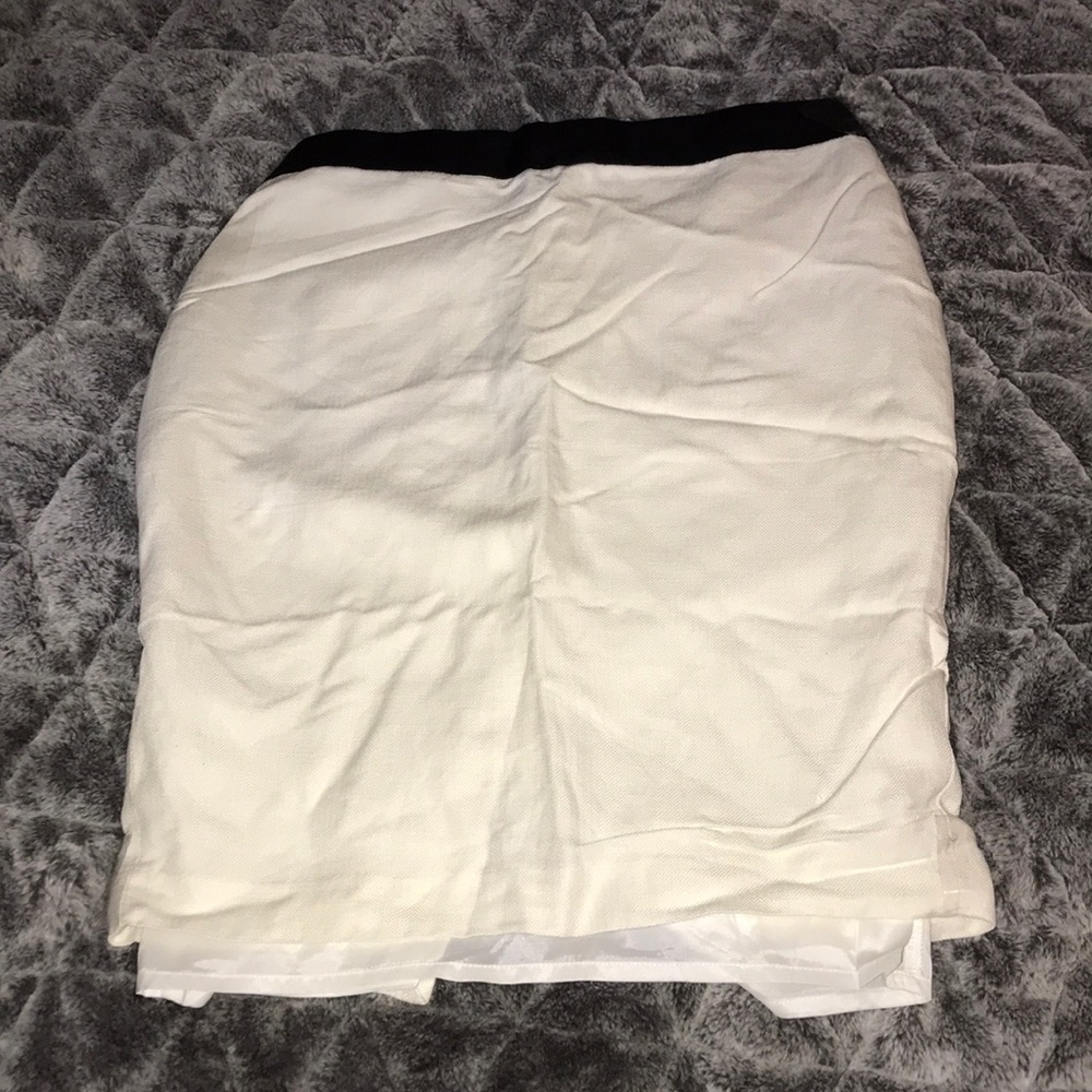 White skirt Brand MNG Suit.